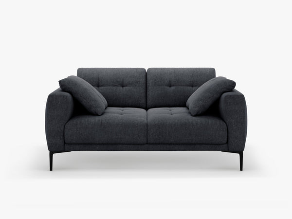 2-Seater Sofa with Deep Seating – Modern Design with Metal Legs W161