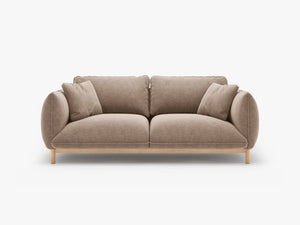 Scandinavian Style 2-Seater Sofa – Compact Wooden Frame Couch W178