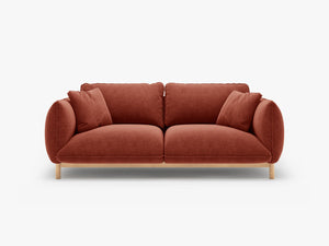 Scandinavian Style 2-Seater Sofa – Compact Wooden Frame Couch W178