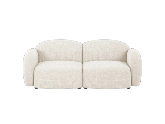 Scandinavian Corner Sofa – Feather-Filled Comfort with Wooden Legs W286