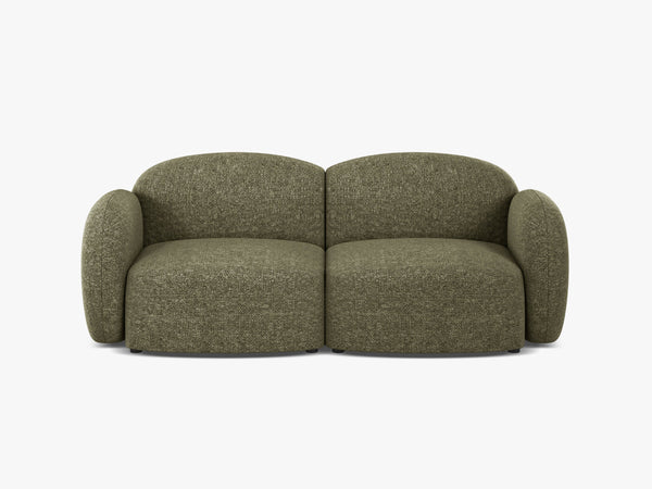 Scandinavian Corner Sofa – Feather-Filled Comfort with Wooden Legs W286