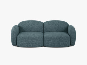 Scandinavian Corner Sofa – Feather-Filled Comfort with Wooden Legs W286