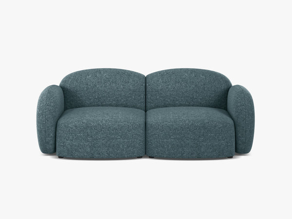 Scandinavian Corner Sofa – Feather-Filled Comfort with Wooden Legs W286