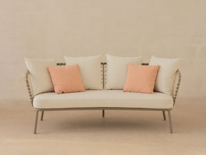 Outdoor 3-Seater Sofa – Woven Rope Garden Lounge Couch W201