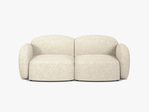 Scandinavian Corner Sofa – Feather-Filled Comfort with Wooden Legs W286