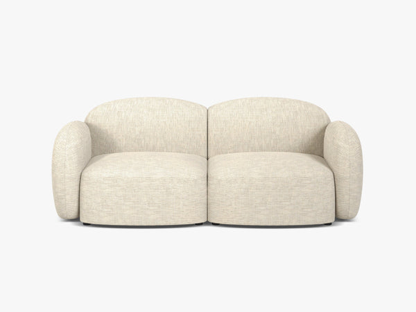 Scandinavian Corner Sofa – Feather-Filled Comfort with Wooden Legs W286
