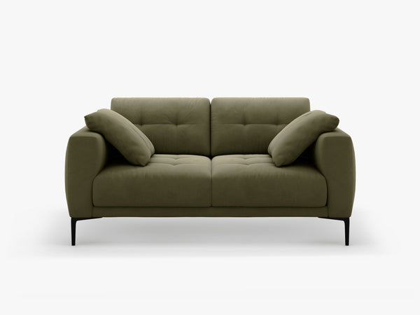 2-Seater Sofa with Deep Seating – Modern Design with Metal Legs W161
