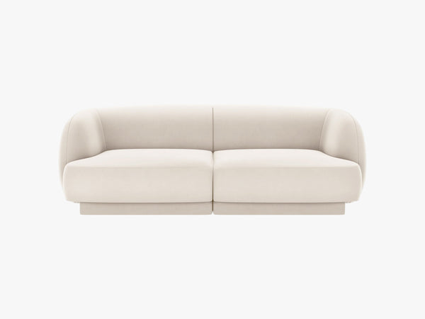 Compact 2-Seater Sofa with Rounded Design & Modular Flexibility W180