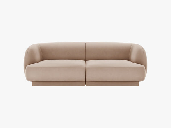 Compact 2-Seater Sofa with Rounded Design & Modular Flexibility W180