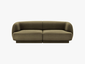Compact 2-Seater Sofa with Rounded Design & Modular Flexibility W180