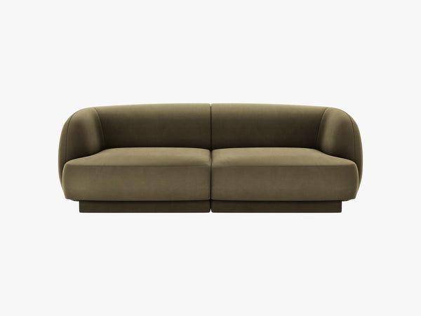 Compact 2-Seater Sofa with Rounded Design & Modular Flexibility W180