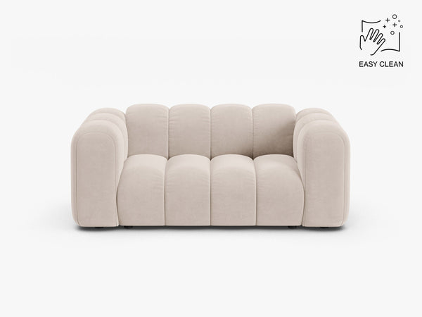 Compact 2-Seater Sofa with Curved Design & Soft Comfort W170