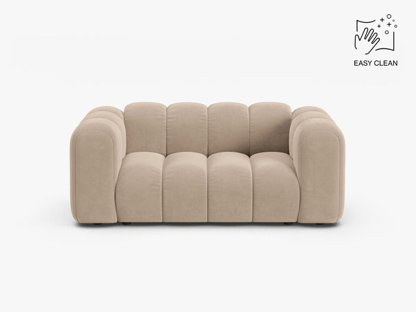 Compact 2-Seater Sofa with Curved Design & Soft Comfort W170