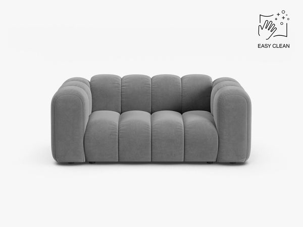 Compact 2-Seater Sofa with Curved Design & Soft Comfort W170