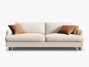 Modern 3-Seater Sofa Bed – Convertible Upholstered Couch with Storage W233