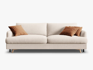 Modern 3-Seater Sofa Bed – Convertible Upholstered Couch with Storage W233