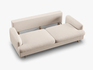 Modern 3-Seater Sofa Bed – Convertible Upholstered Couch with Storage W233