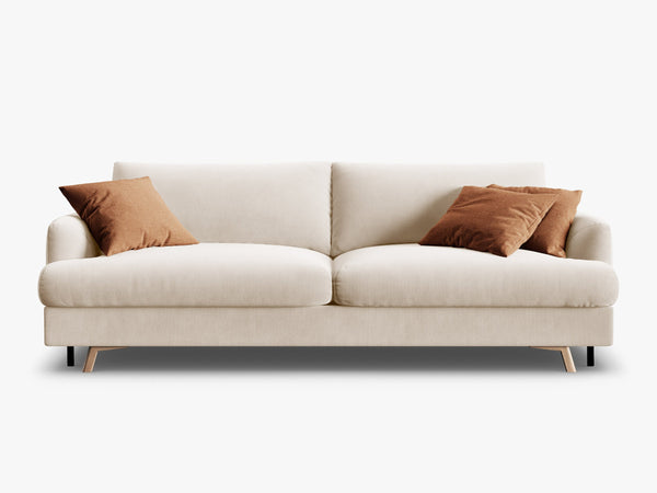 Modern 3-Seater Sofa Bed – Convertible Upholstered Couch with Storage W233