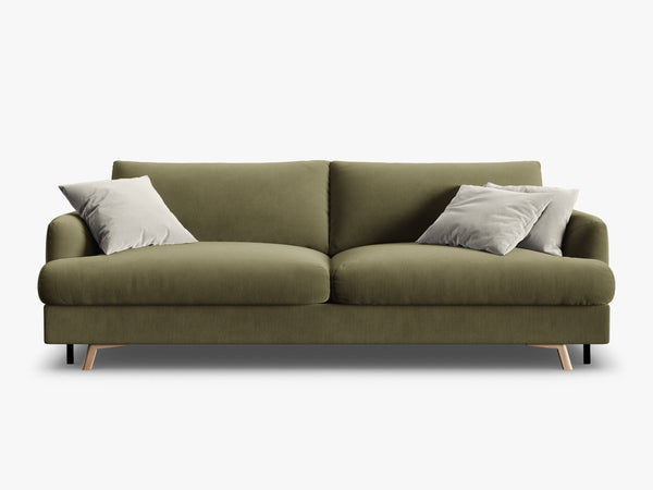 Modern 3-Seater Sofa Bed – Convertible Upholstered Couch with Storage W233
