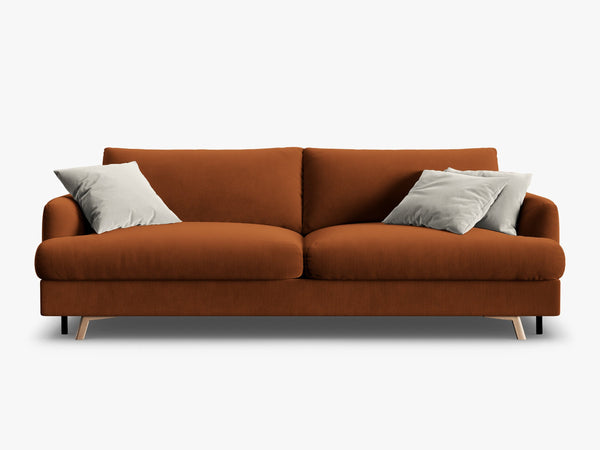 Modern 3-Seater Sofa Bed – Convertible Upholstered Couch with Storage W233