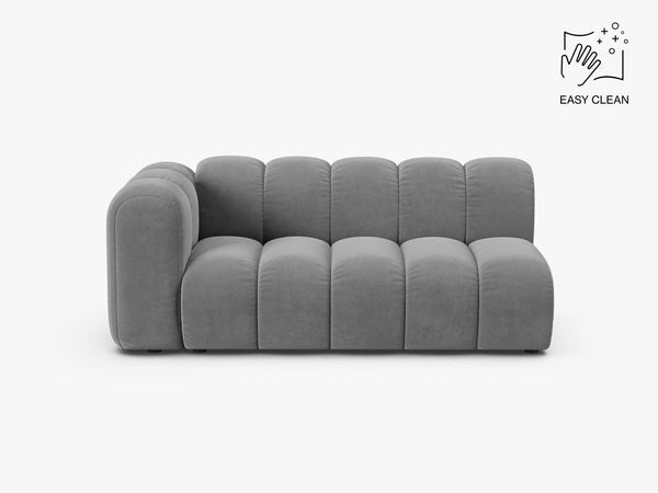 Modern Curved 3-Seater Sofa – Upholstered Modular Lounge Couch W175