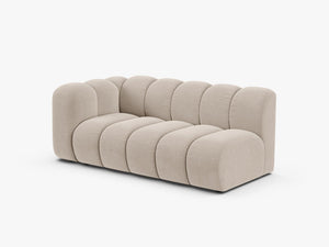 Modern Curved 3-Seater Sofa – Upholstered Modular Lounge Couch W175