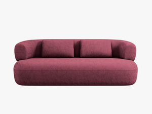 Compact 2-Seater Sofa with Curved Design & Soft Comfort W178