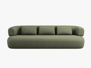 Modern 3-Seater Sofa with Curved Design & Deep Seating W200