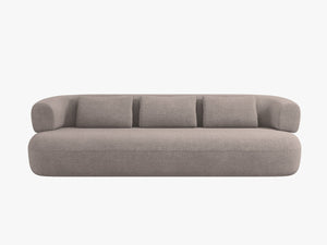 Modern 3-Seater Sofa with Curved Design & Deep Seating W200