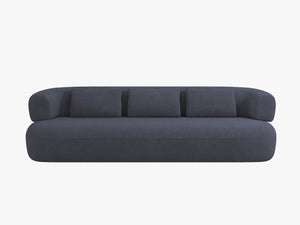 Modern 3-Seater Sofa with Curved Design & Deep Seating W200