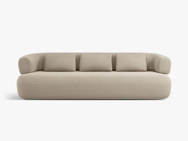 Modern 3-Seater Sofa with Curved Design & Deep Seating W200