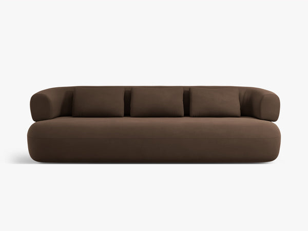 Modern 3-Seater Sofa with Curved Design & Deep Seating W200