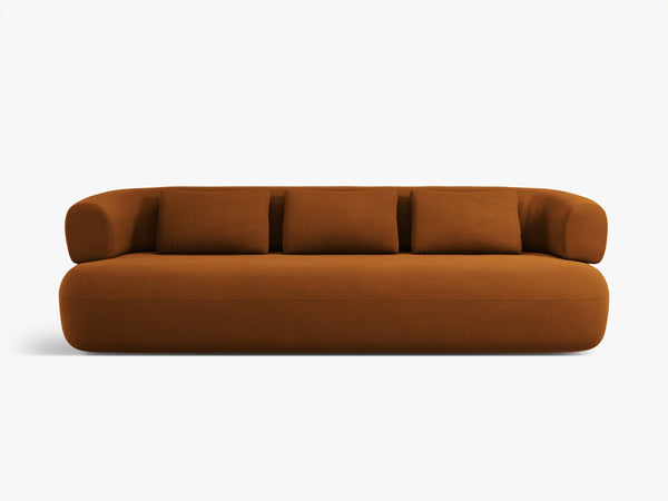 Modern 3-Seater Sofa with Curved Design & Deep Seating W200