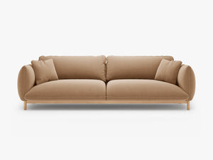 4-Seater Sofa with Curved Design – Deep Seating & Wooden Frame Detail W248
