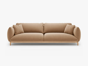 4-Seater Sofa with Curved Design – Deep Seating & Wooden Frame Detail W248