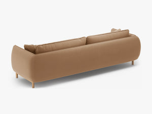 4-Seater Sofa with Curved Design – Deep Seating & Wooden Frame Detail W248