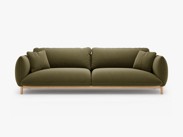 4-Seater Sofa with Curved Design – Deep Seating & Wooden Frame Detail W248