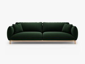 4-Seater Sofa with Curved Design – Deep Seating & Wooden Frame Detail W248