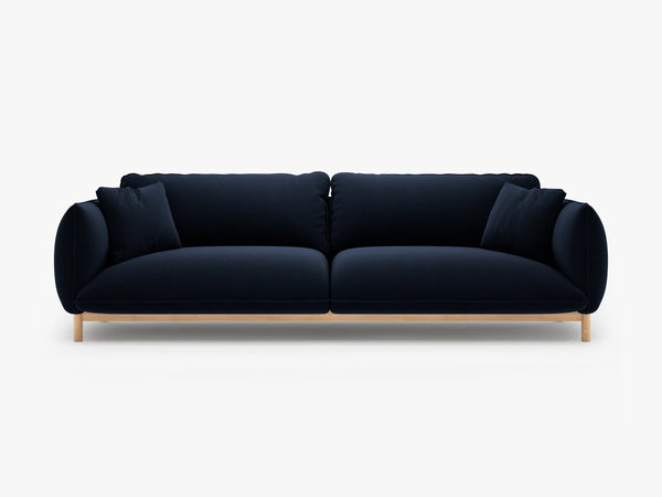 4-Seater Sofa with Curved Design – Deep Seating & Wooden Frame Detail W248