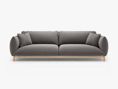 4-Seater Sofa with Curved Design – Deep Seating & Wooden Frame Detail W248