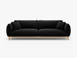 4-Seater Sofa with Curved Design – Deep Seating & Wooden Frame Detail W248