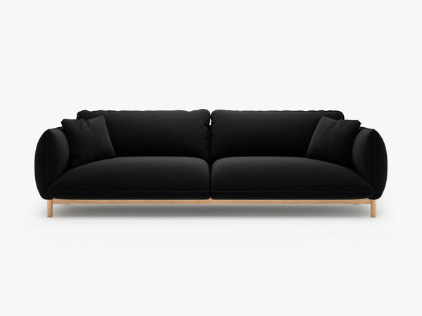 4-Seater Sofa with Curved Design – Deep Seating & Wooden Frame Detail W248