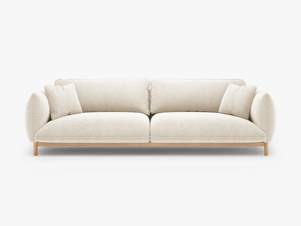 4-Seater Sofa with Curved Design – Deep Seating & Wooden Frame Detail W248