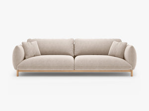 4-Seater Sofa with Curved Design – Deep Seating & Wooden Frame Detail W248