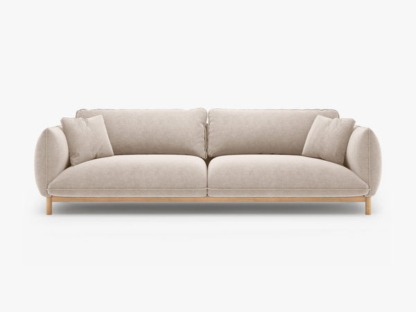 4-Seater Sofa with Curved Design – Deep Seating & Wooden Frame Detail W248