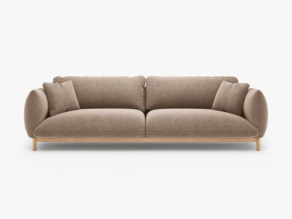 4-Seater Sofa with Curved Design – Deep Seating & Wooden Frame Detail W248