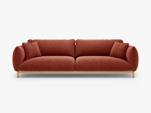 4-Seater Sofa with Curved Design – Deep Seating & Wooden Frame Detail W248