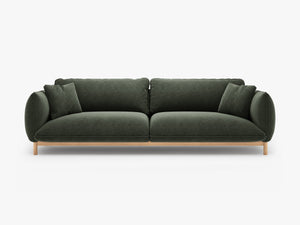 4-Seater Sofa with Curved Design – Deep Seating & Wooden Frame Detail W248