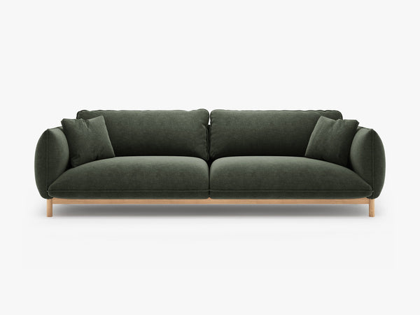 4-Seater Sofa with Curved Design – Deep Seating & Wooden Frame Detail W248