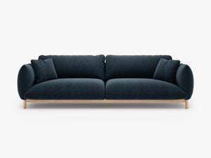 4-Seater Sofa with Curved Design – Deep Seating & Wooden Frame Detail W248